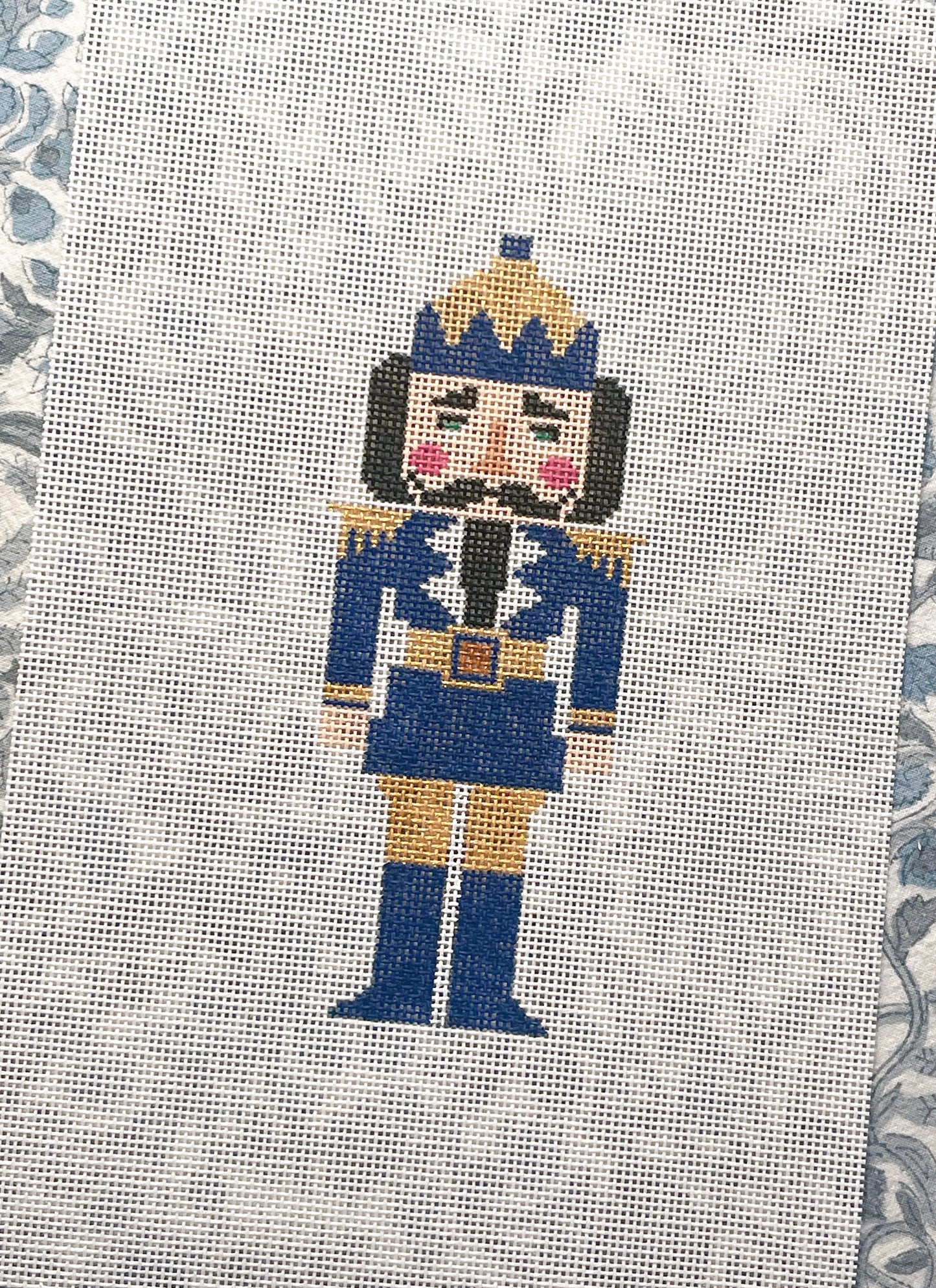 navy + gold nutcracker