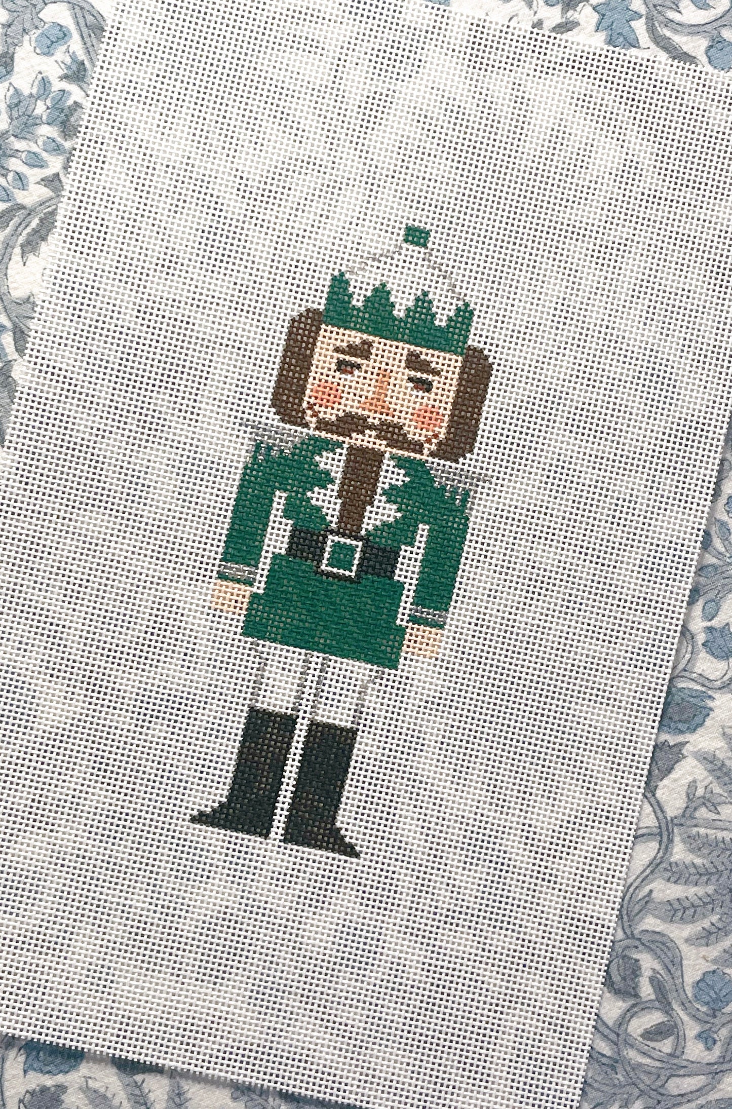 green + white nutcracker