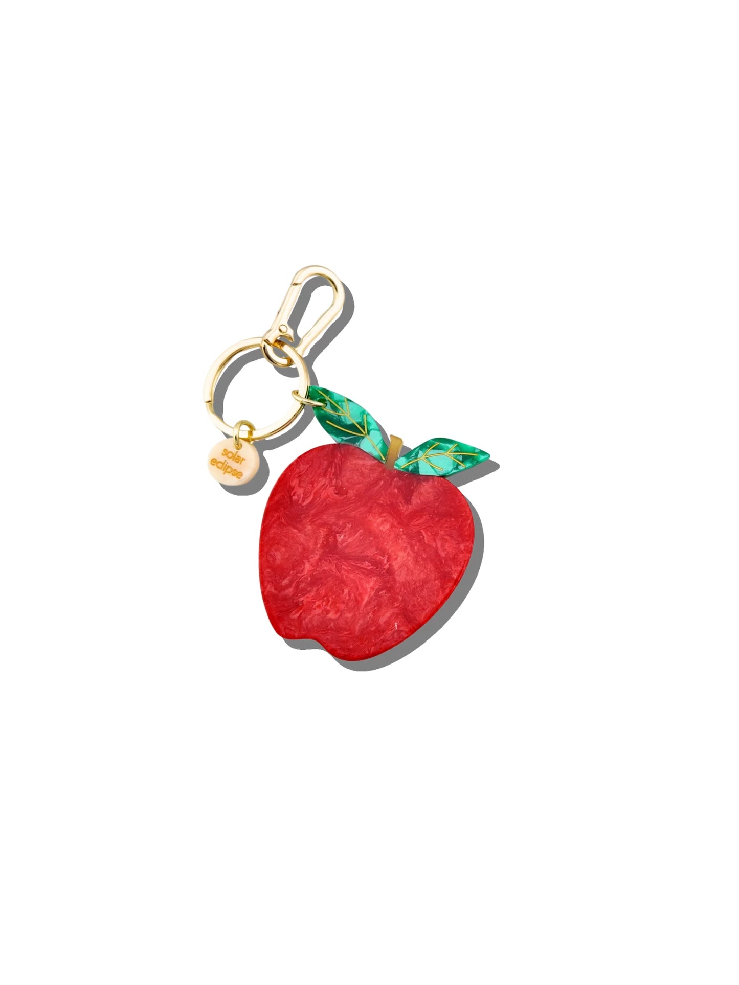red apple bag charm