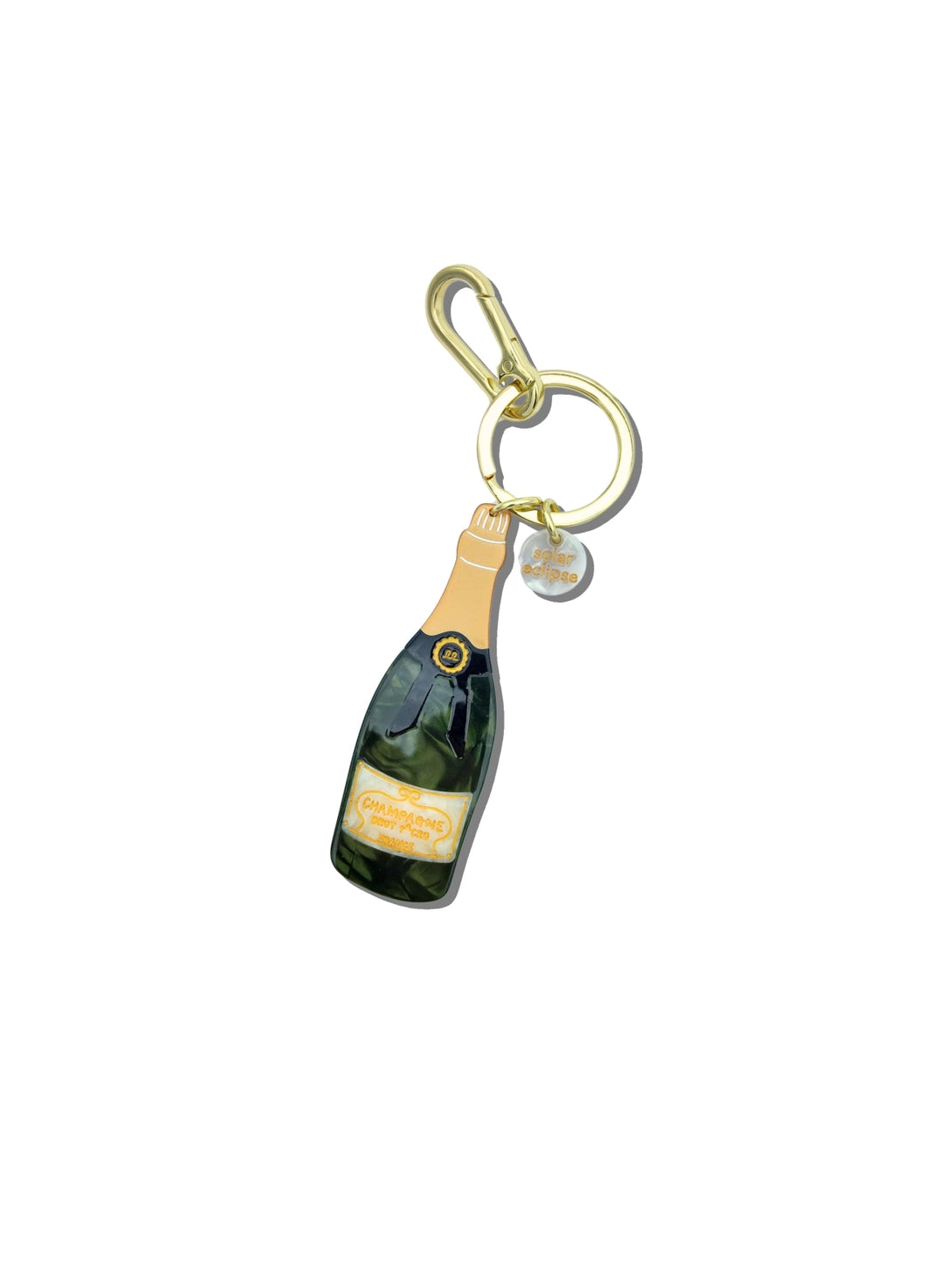 champagne bag charm