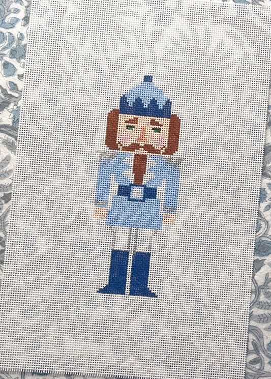 light blue + navy nutcracker