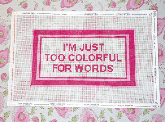 too colorful for words