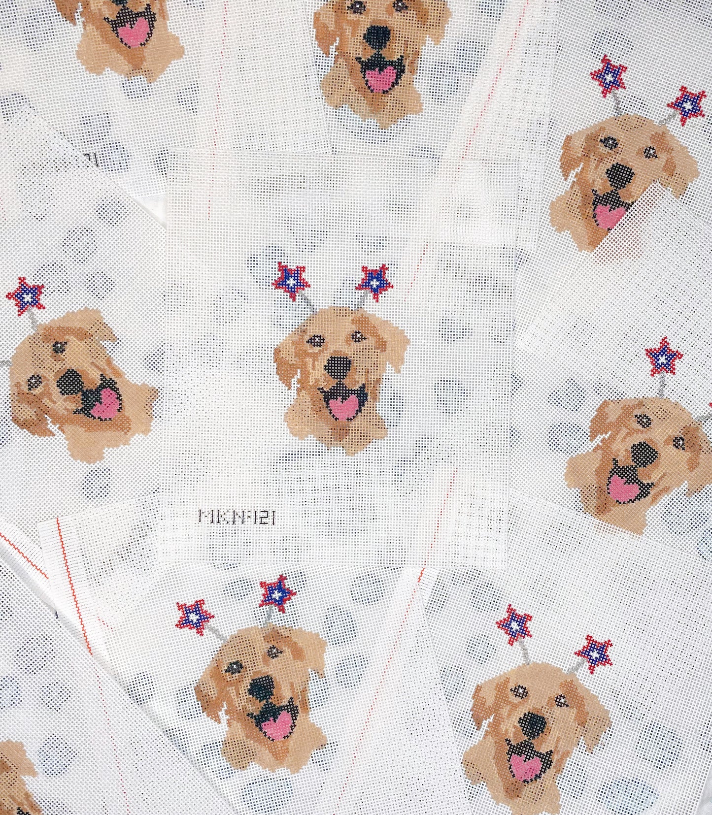 patriotic yellow lab