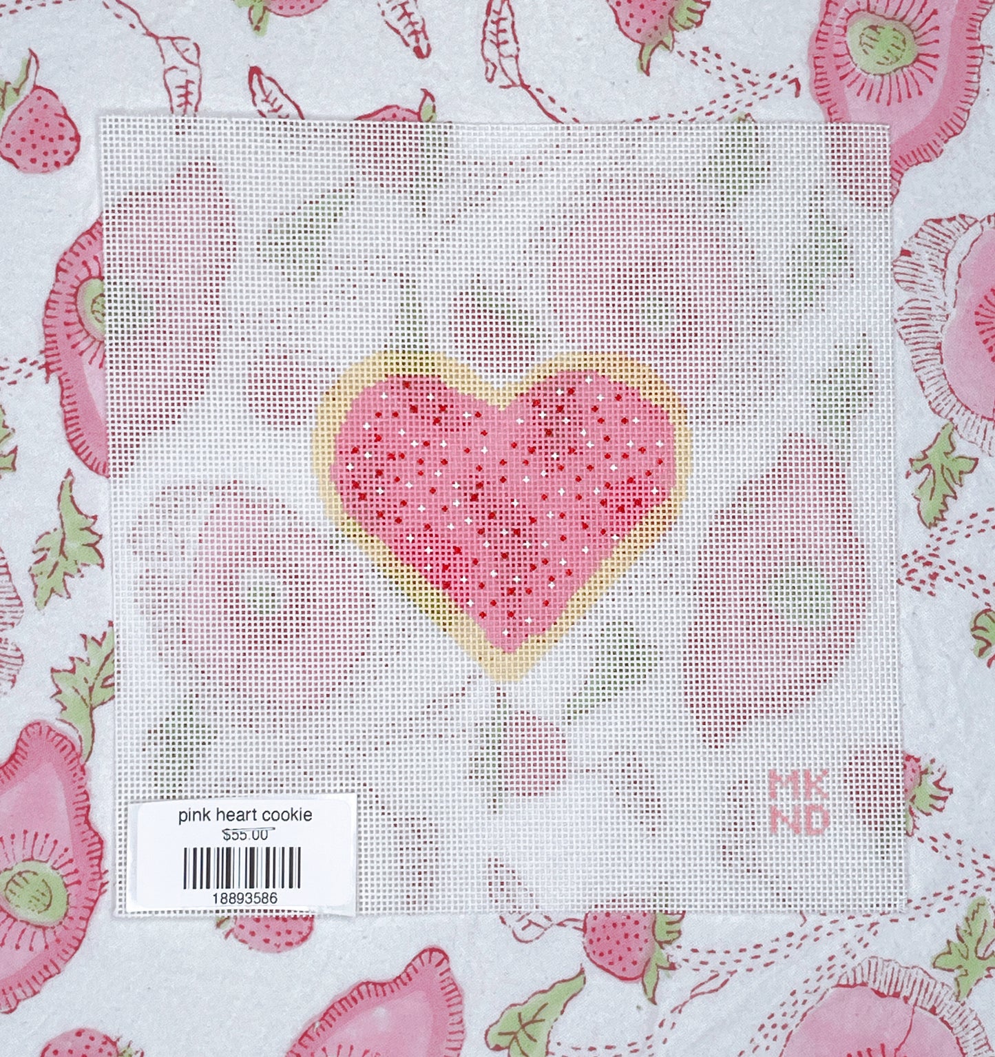 pink spinkle heart cookie