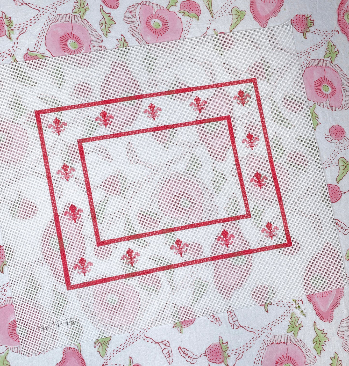 rose fleur-de-lis frame